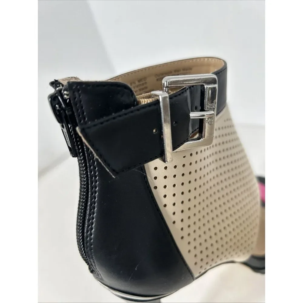 Juicy Couture Atarah Ice Perforated Strapped Stiletto Platform Pumps Sz 8.5M New - Picture 6 of 10